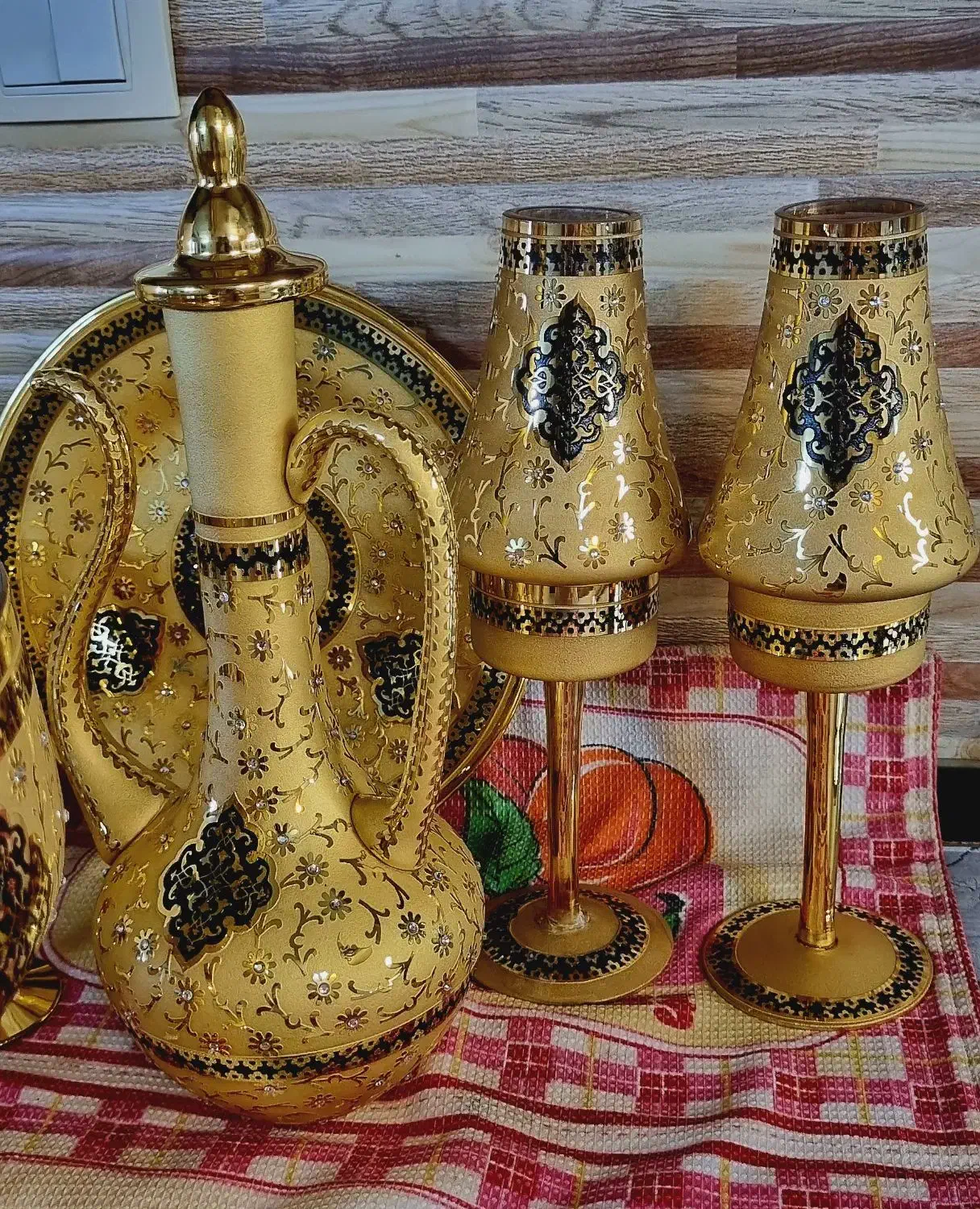 ظروف دکوری طلاکوب اصل ترک|صنایع دستی و سایر لوازم تزئینی|اصفهان, ارغوانیه|دیوار