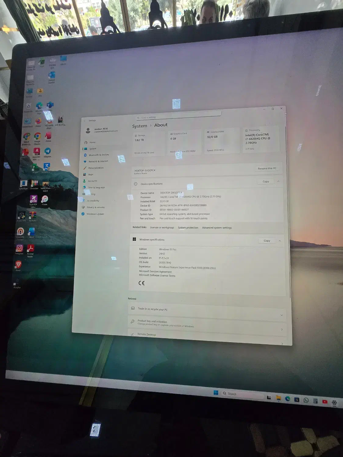Microsoft Surface Studio CORE i7 RAM 32 2TRA|رایانه رومیزی|تهران, قیطریه|دیوار