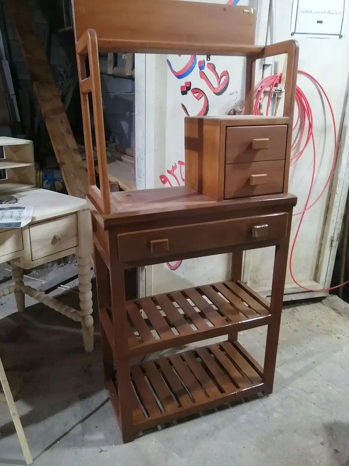 کافی بار چوبی دست‌ساز طراحی سفارشی|بوفه، ویترین، کنسول|بندرعباس, |دیوار