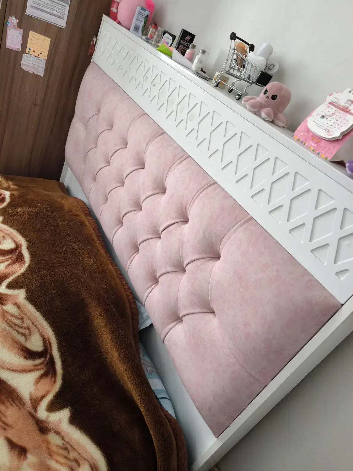 تخت خواب تکنفره سفید همراه تشک ۱۲۰ رویال|تخت و سرویس خواب|تهران, والفجر (افسریه)|دیوار