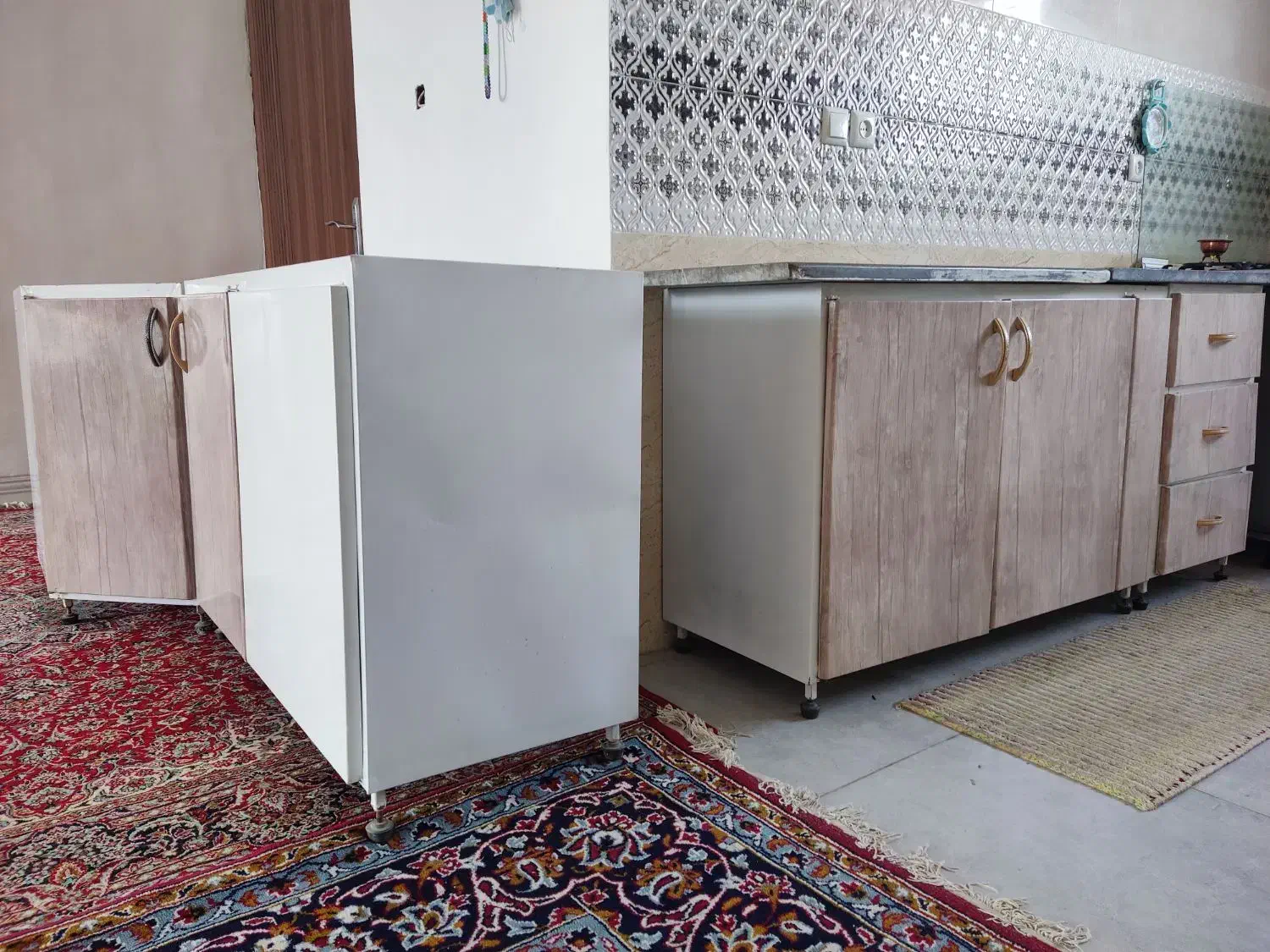 کابینت فلزی|آب‌چکان و نظم‌دهنده ظروف|فلاورجان, |دیوار