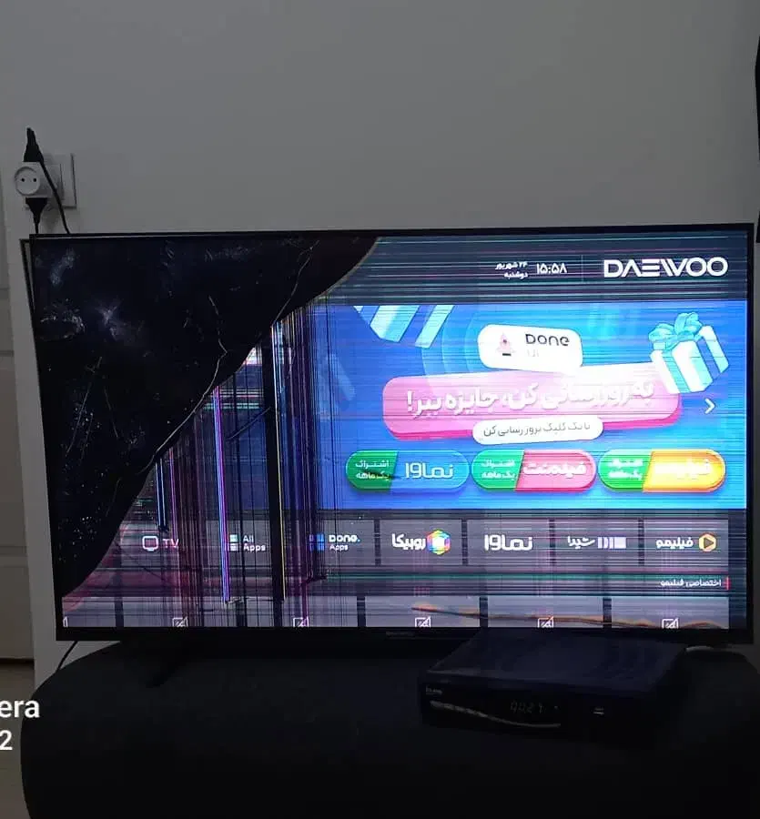 تلویزیون ال ای دی دوو۴۳ پنل شکسته مدل ۱۷۵۰|تلویزیون و پروژکتور|کرج, گلشهر|دیوار