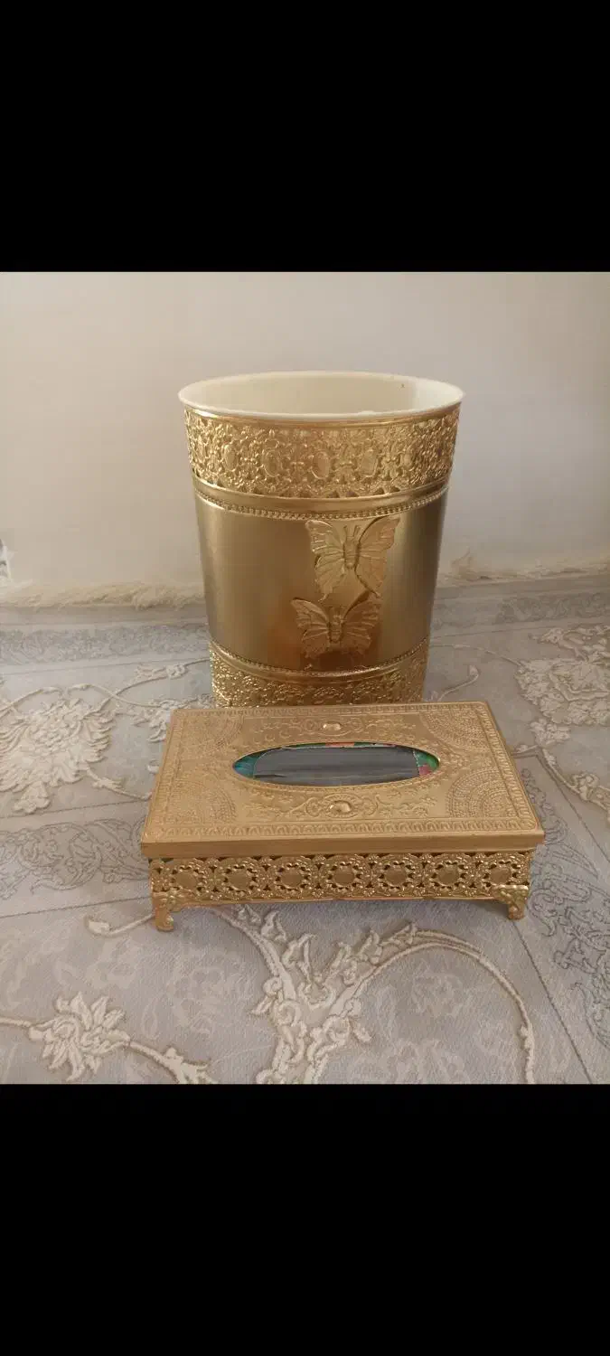 سطل اشغال و جا دستمالی|صنایع دستی و سایر لوازم تزئینی|قزوین, |دیوار