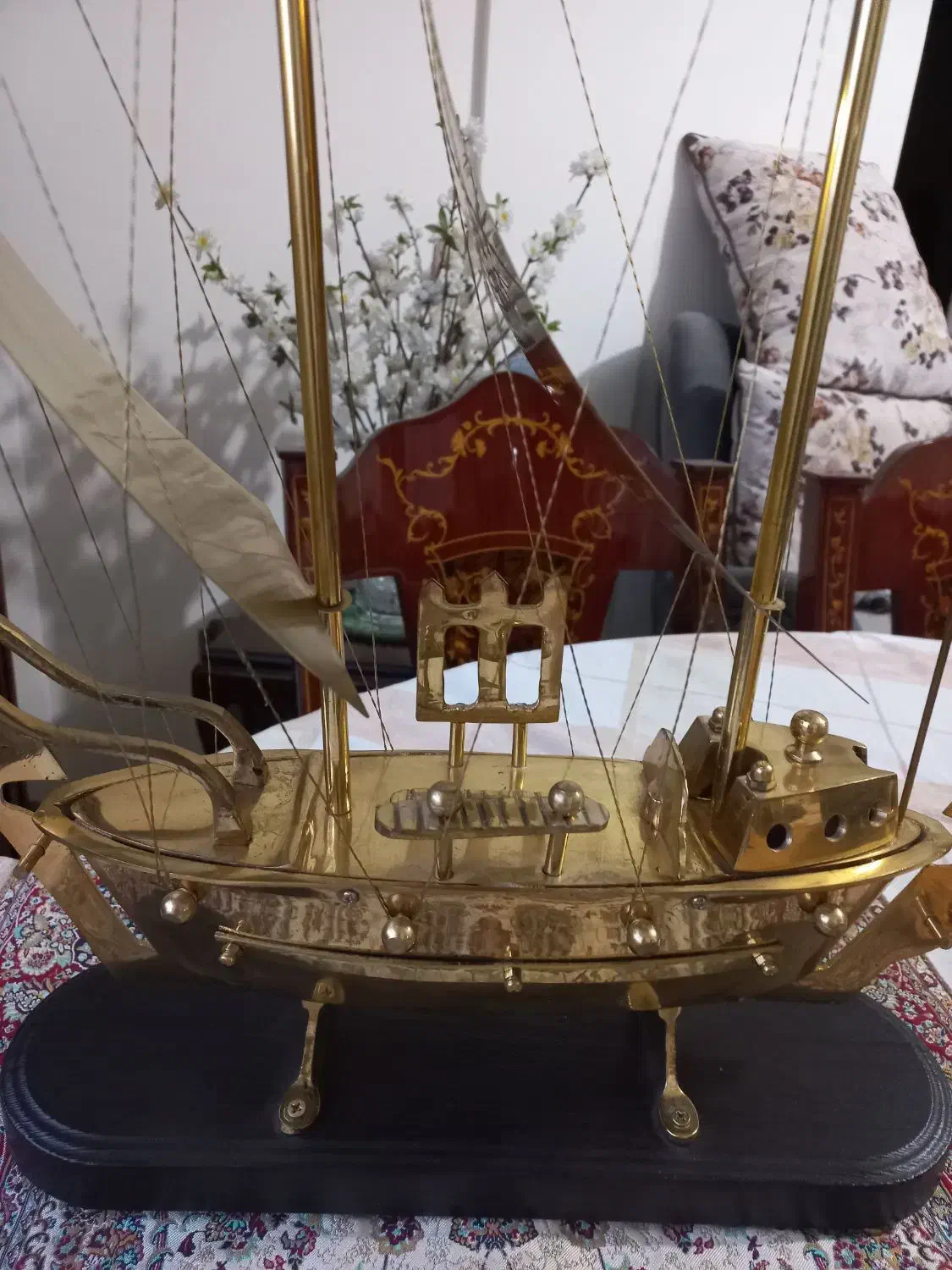 کشتی برنزی بادبانی|مجسمه، تندیس، ماکت|شیراز, درکی|دیوار