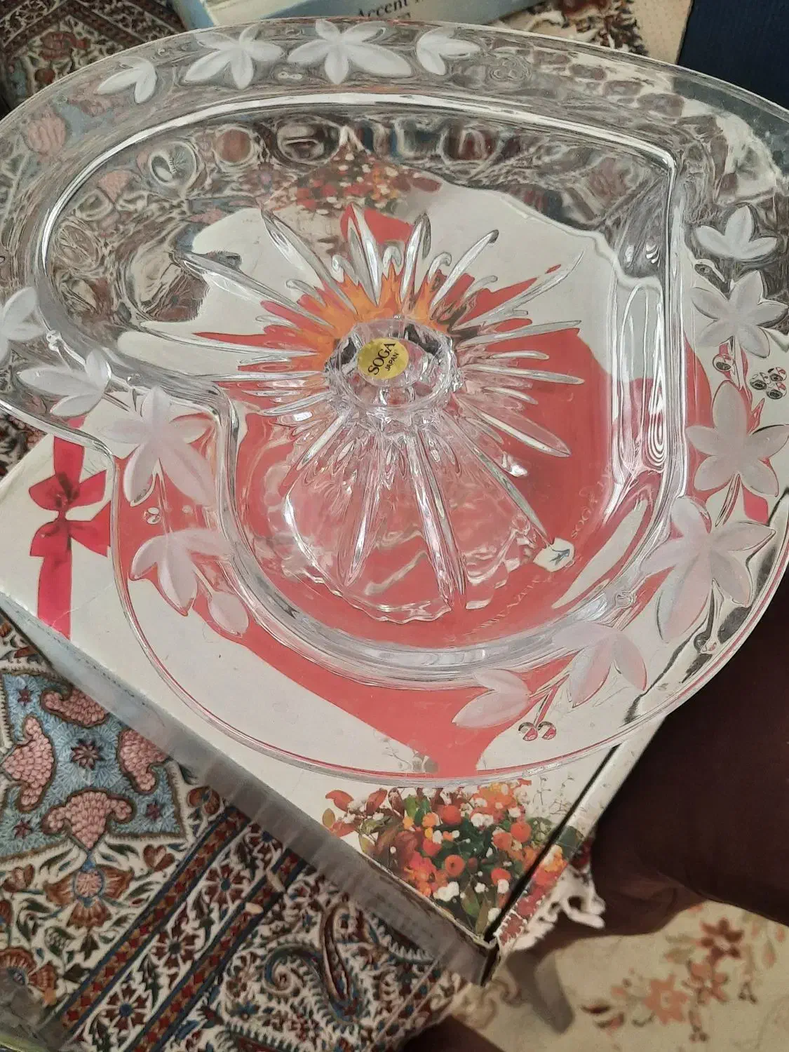 ظرف پذیرای شیرینی شکلات خوری پایه دار سوگا ژاپن|ظروف سرو و پذیرایی|مشهد, چهارچشمه|دیوار