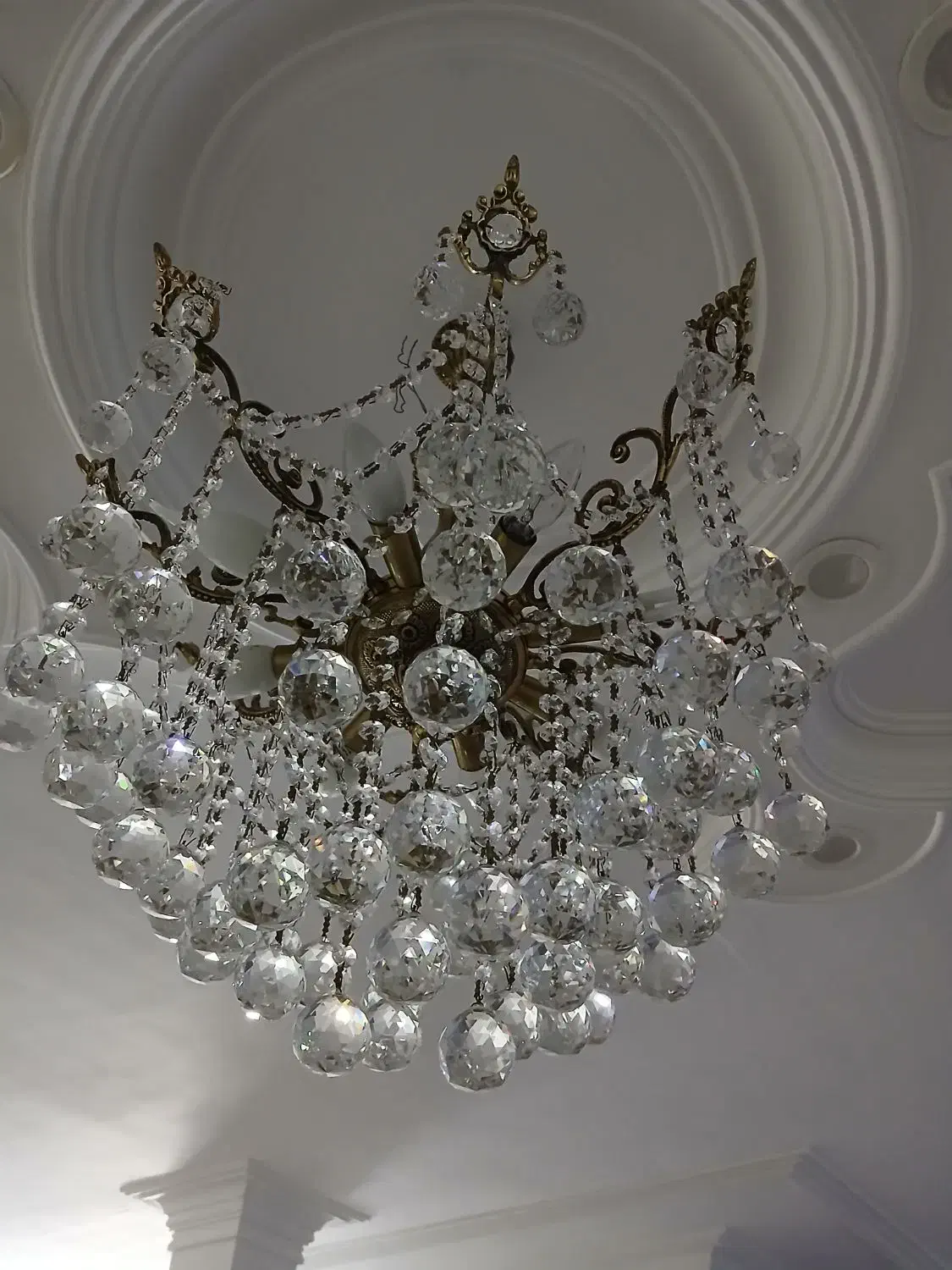 لوستر ۸ شاخه برنزی|لوستر و چراغ آویز|قرچک, زیبا شهر|دیوار