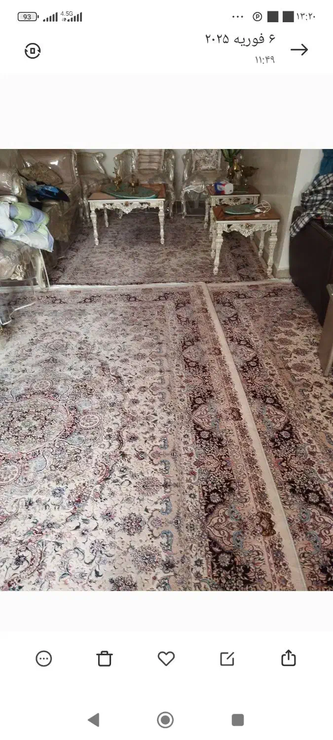 سه عدد فرش ماشینی طرح ابریشمی 40رنگ|فرش|تهران, خاک سفید|دیوار