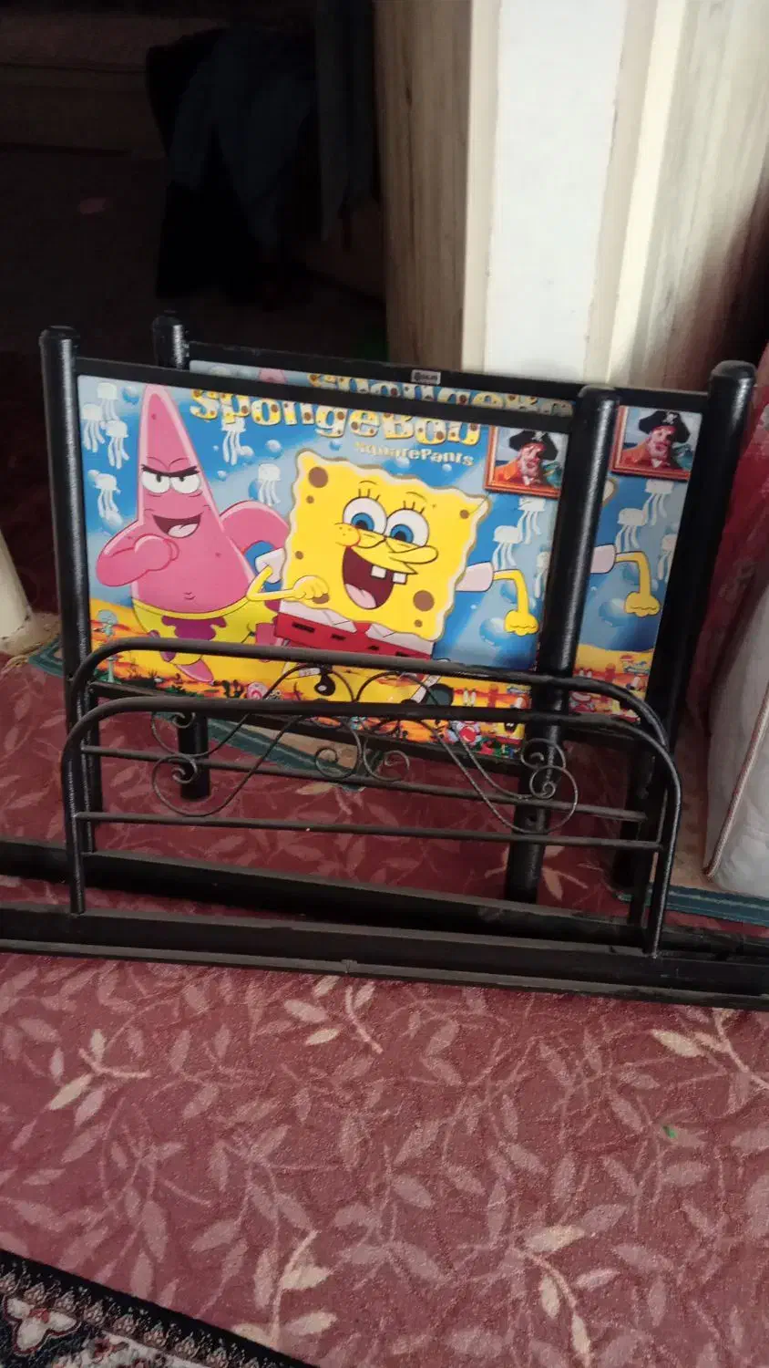 تخت فلزی کودک با تشک درجه یک|تخت و صندلی بچه|ایلام, |دیوار
