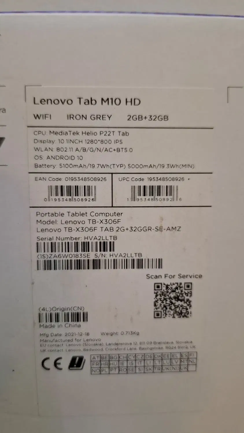 تبلت ۱۰ اینچ لنوو Lenovo نیم ساعت روشن بوده|تبلت|تهران, کاشانک|دیوار