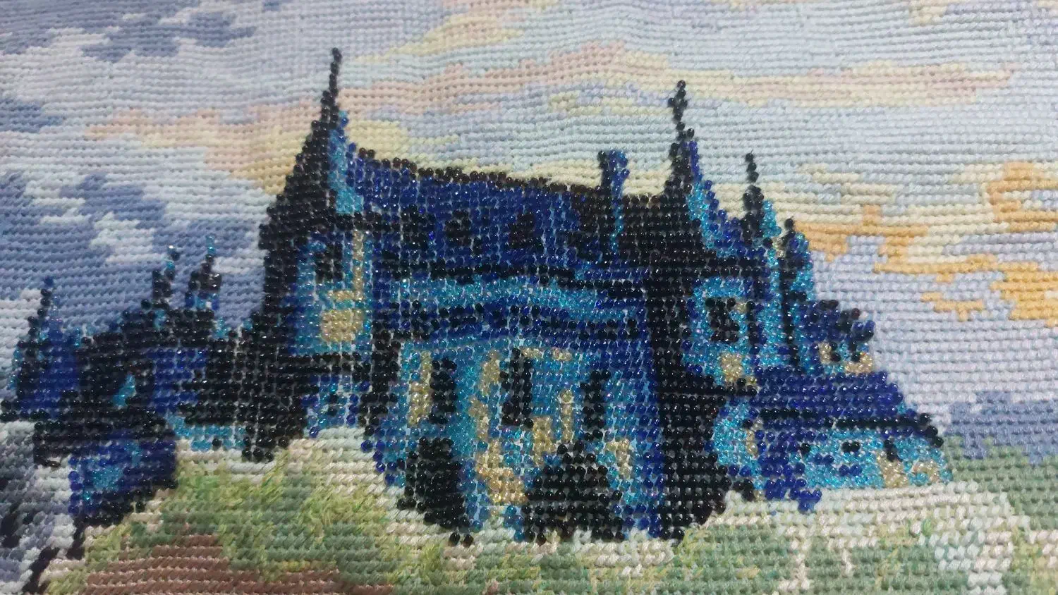 تابلو کوبلن ومنجق دوزی۷۰۰هزار ت بدون قاب وشیشه|کلکسیون اشیاء عتیقه|مشهد, رسالت|دیوار