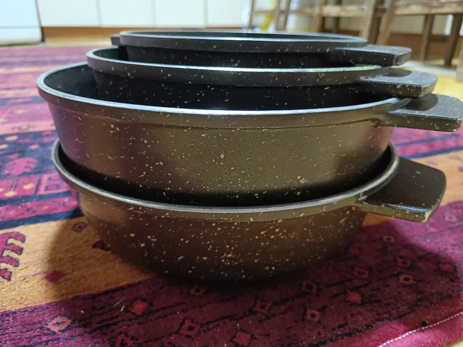 ست قابلمه گرانیتی ۴ عددی  باکیفیت سالم|ظروف پخت‌وپز|کاشان, فین بزرگ|دیوار