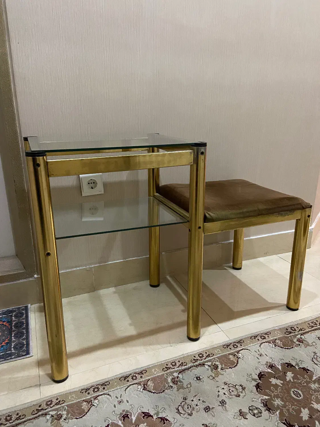 میز تلفن پایه فلزی دو طبقه|میز تلفن|ارومیه, |دیوار