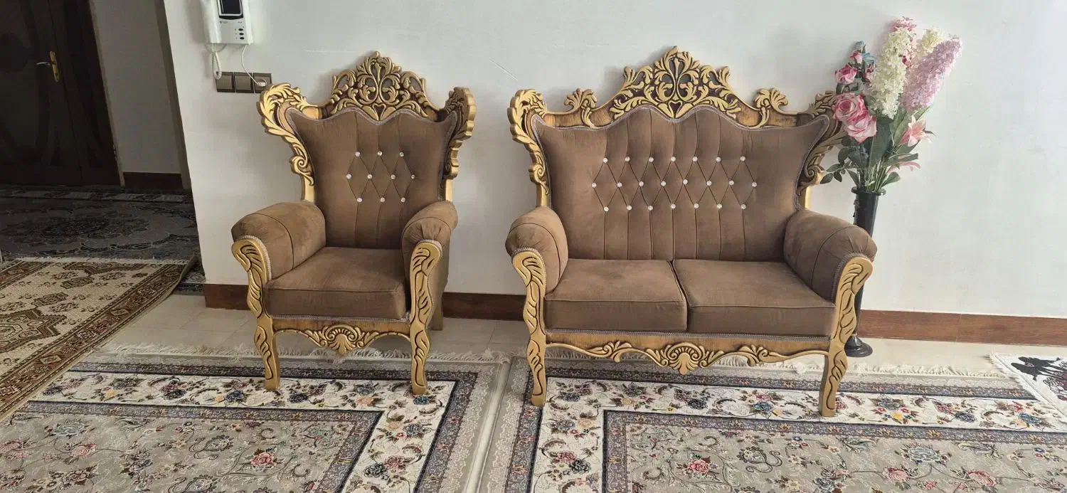 مبل سلطنتی|مبلمان خانگی و میز عسلی|لردگان, |دیوار