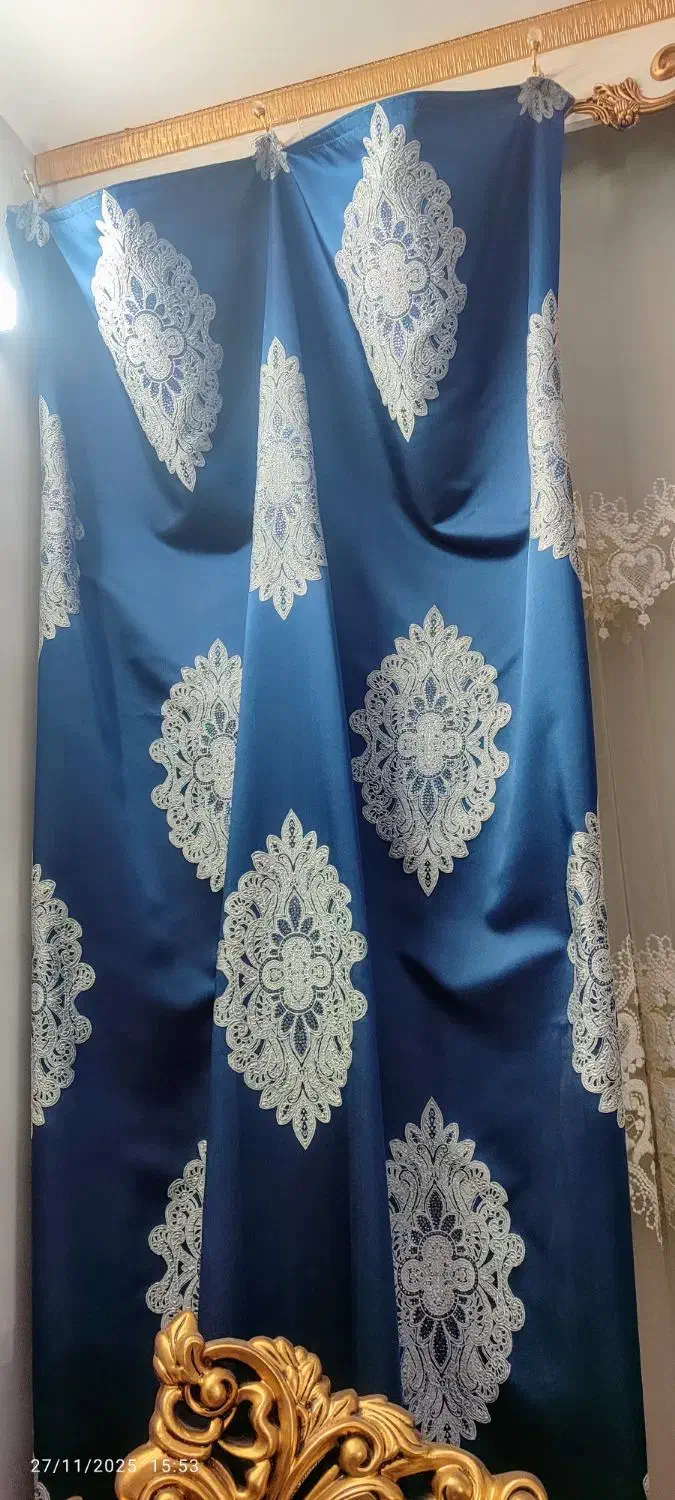 پرده پذیرایی با دوتا کناری|پرده، رانر، رومیزی|قم, شاه سید علی|دیوار