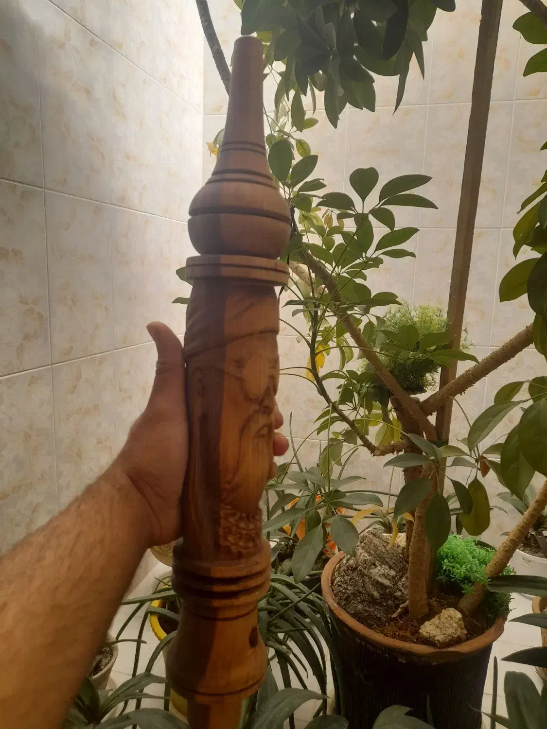 تنه قلیان چوب گردو نوسایز بزرگ طعم نخورده طرح زیبا|کلکسیون و سرگرمی|شاهرود, |دیوار