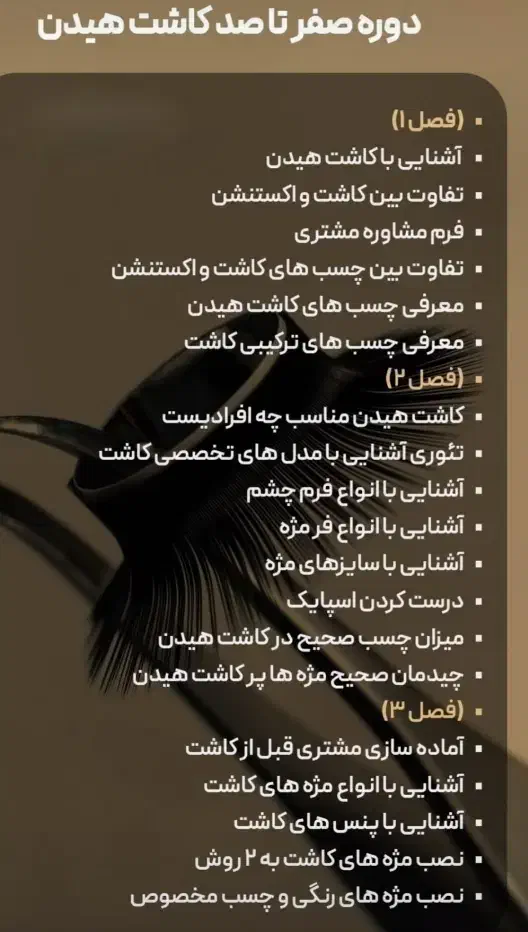 آموزش کاشت مژه هیدن صفر تا صد|خدمات آموزشی|بروجرد, |دیوار