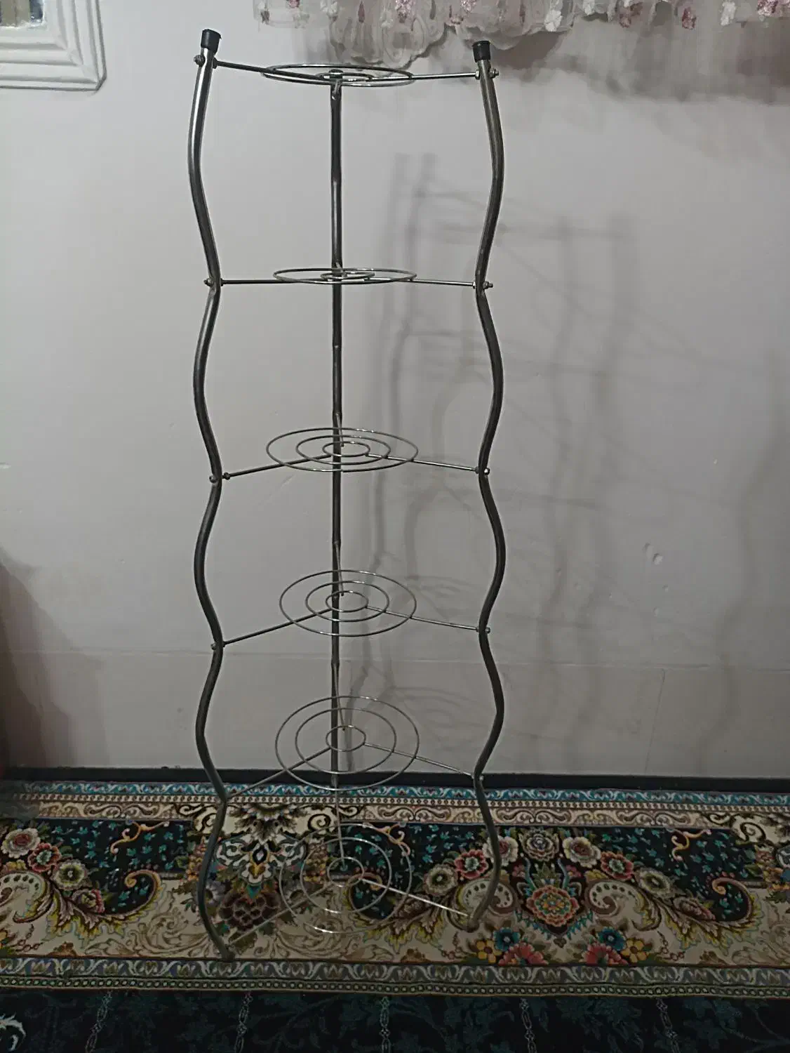 استند پایه قابلمه ۶طبقه مدل موجی|کتابخانه، شلف، قفسه‌های دیواری|یزد, |دیوار