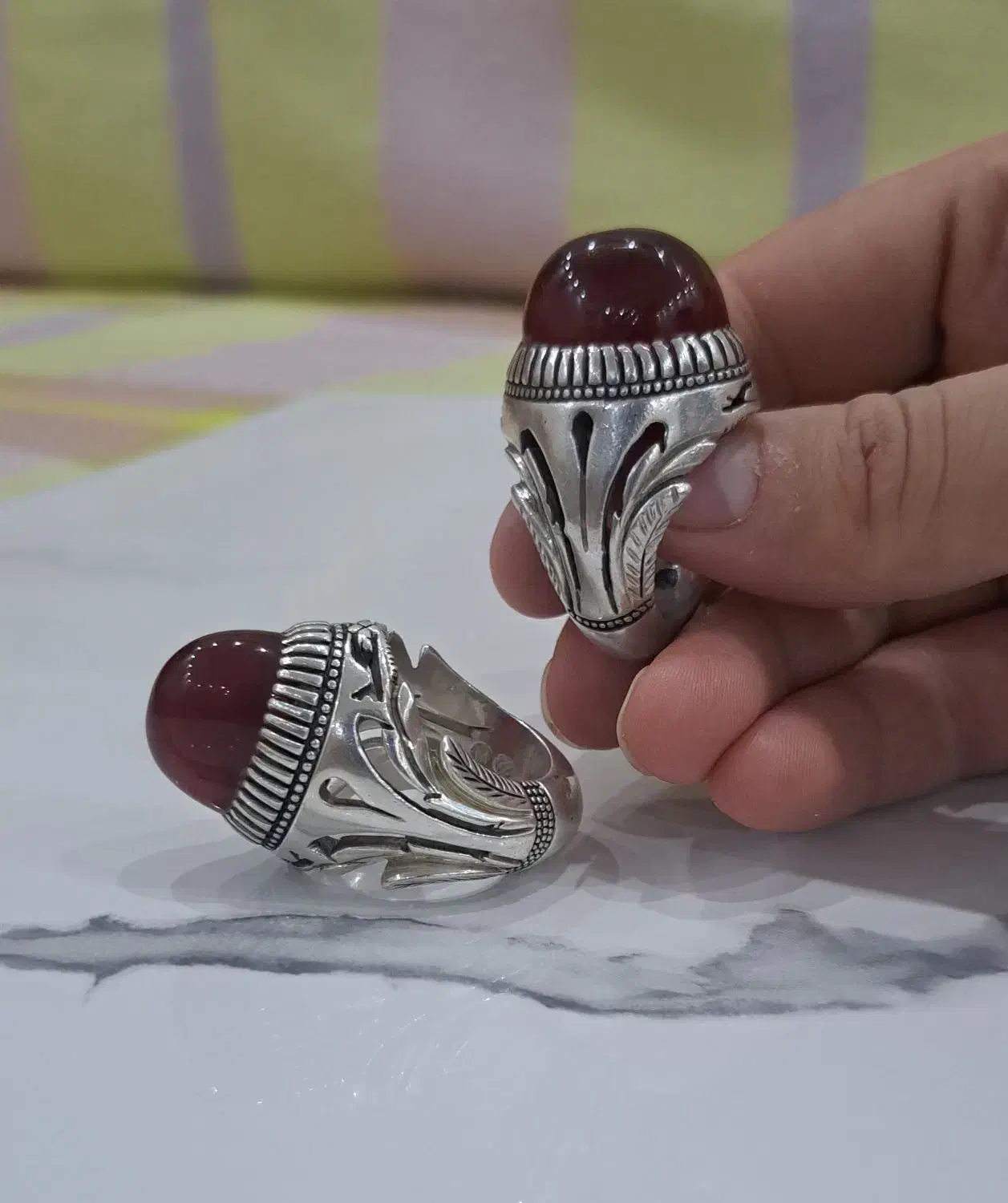 یک جفت انگشتر محمد غفاری مهر دار|جواهرات|تبریز, |دیوار