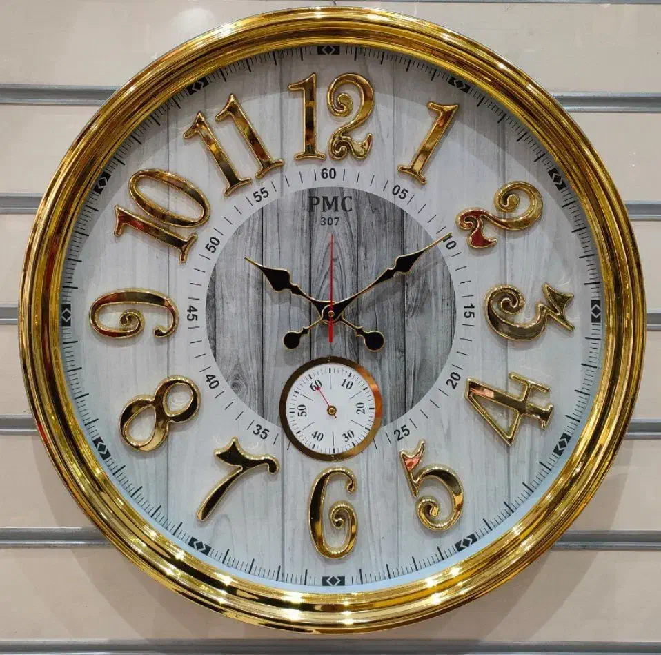 ساعت دیواری دو موتوره 307 PMC طلایی|ساعت دیواری و تزئینی|بندر انزلی, کارآموزی|دیوار