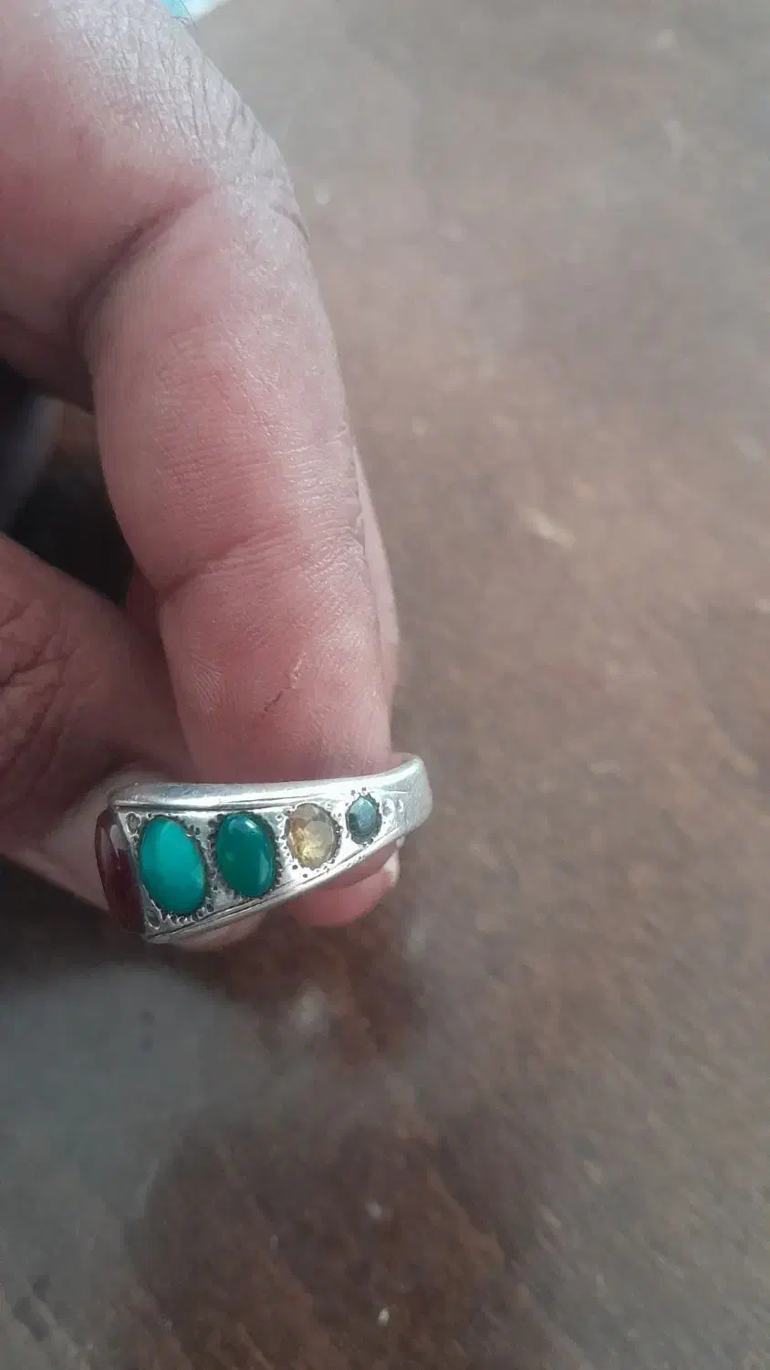 انگشتر ۹سنگ سپاهان|جواهرات|لنجان, |دیوار