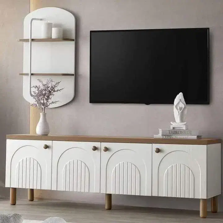 میزتلوزیون ام دی اف روکش چوب. اقساطی در شهرآرا|میز تلویزیون|دورود, |دیوار