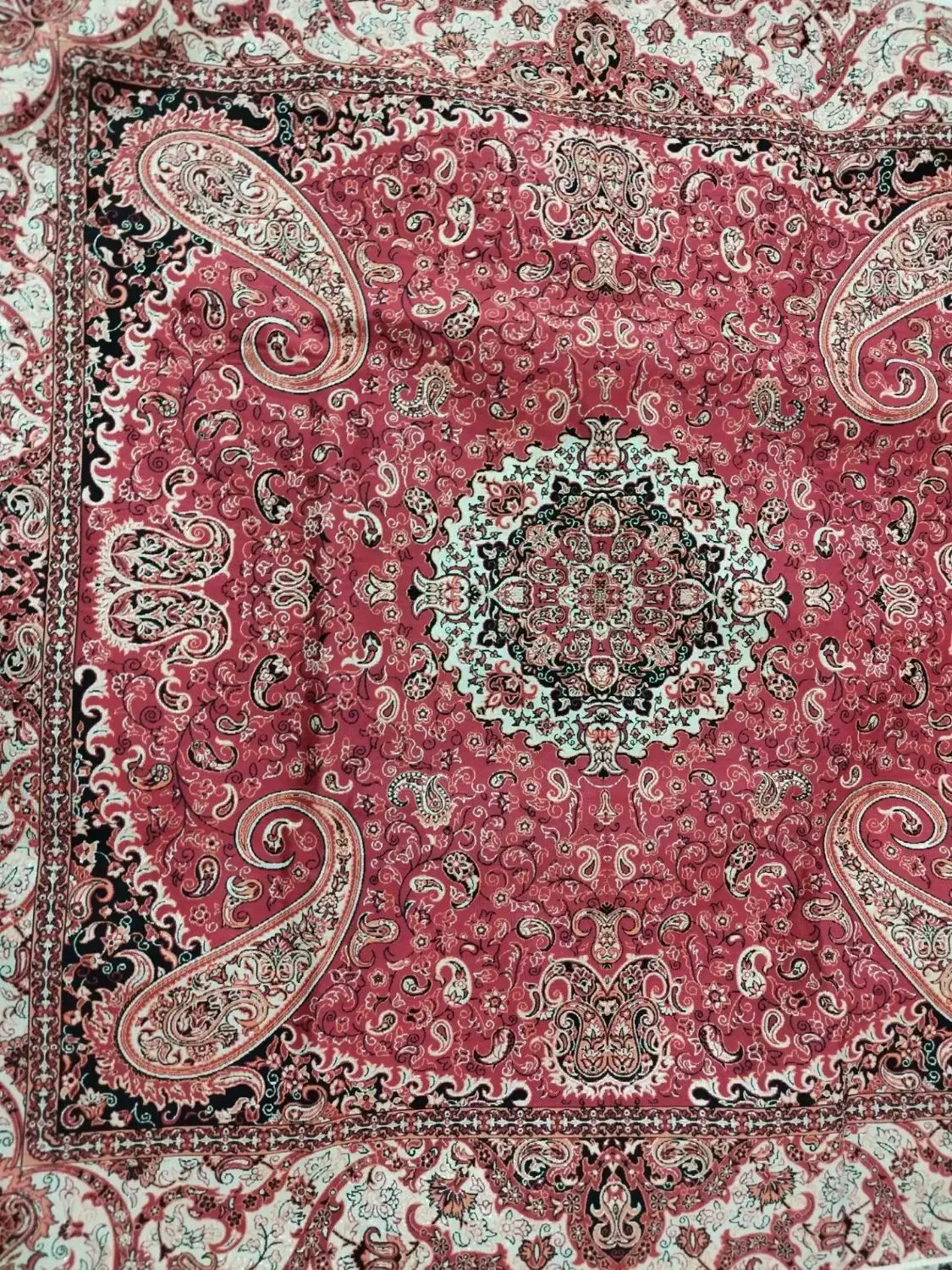 رومیزی ترمه شاه عباسی قرمز|پرده، رانر، رومیزی|مشگین شهر, |دیوار