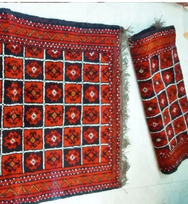 جفت قالیچه های نو و پانخورده ترکمن لاکی|فرش|تهران, دردشت|دیوار