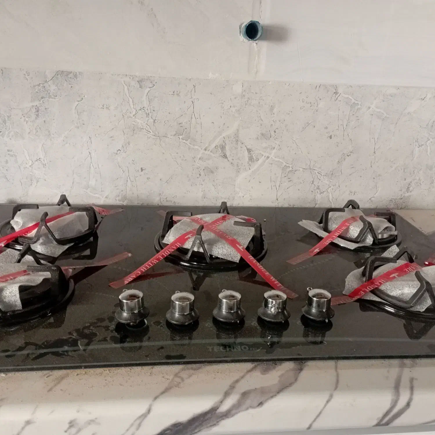 گاز صفحه ای شیشه ای پنج شعله|اجاق گاز و لوازم برقی پختوپز|مشهد, امیریه|دیوار