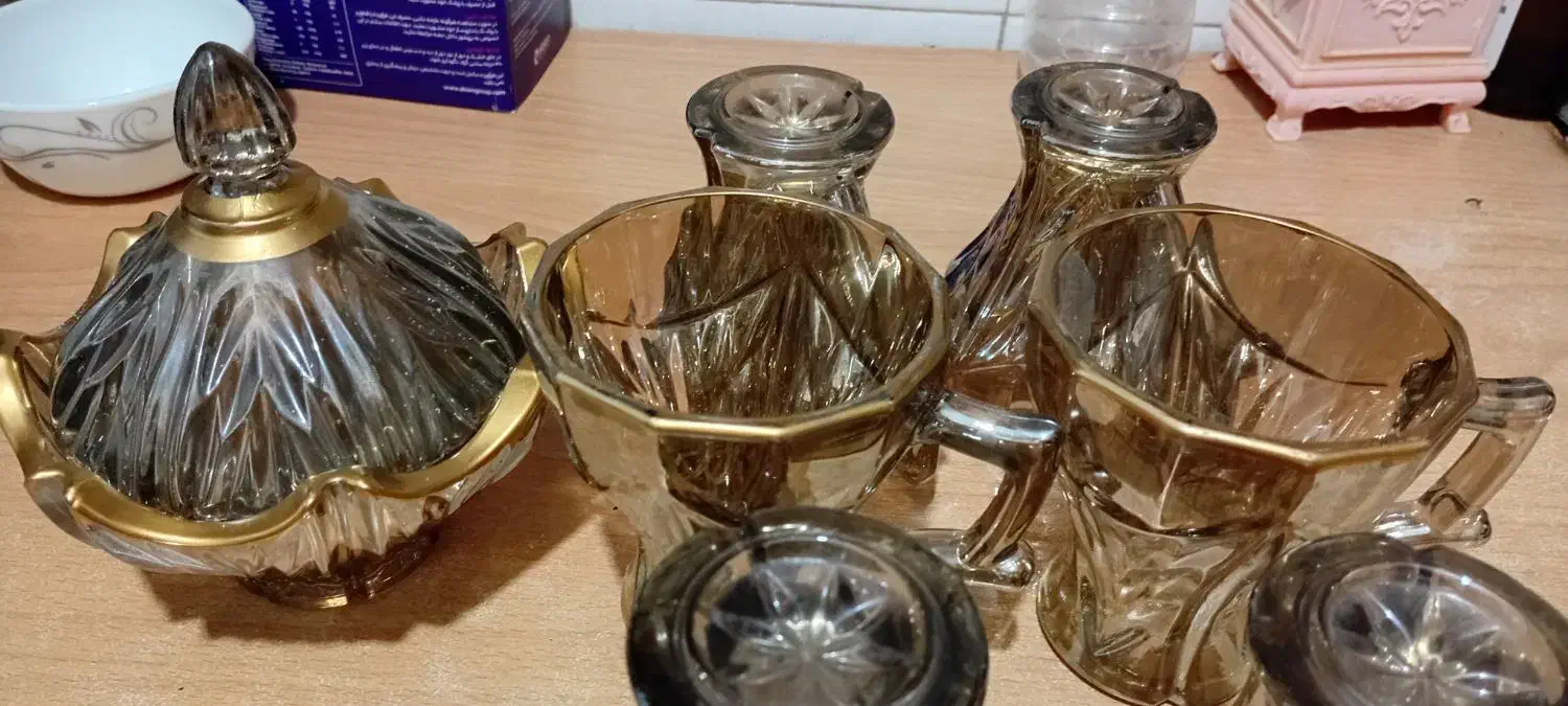 فندان چای و قندان|ظروف سرو و پذیرایی|اسلامشهر, شهرک واوان|دیوار