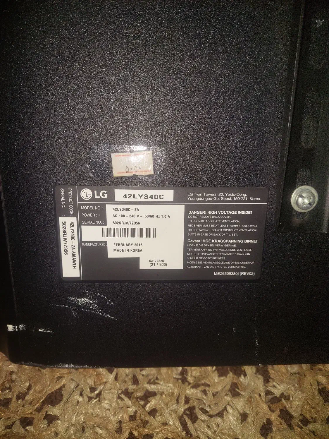 تلویزون ۴۳الجی فروش فوری|تلویزیون و پروژکتور|فردیس, قریشی|دیوار