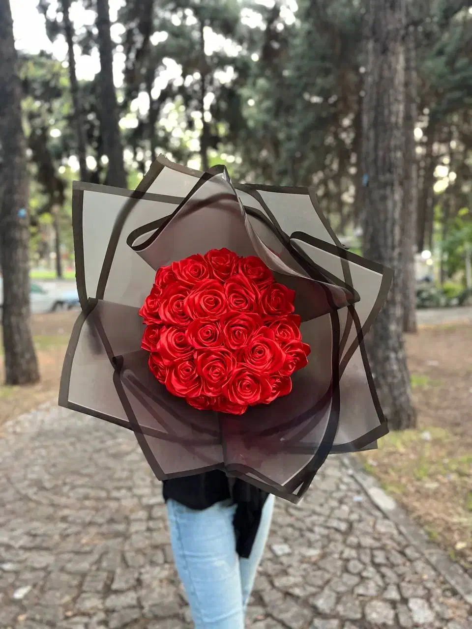 گل رز روبانی هدیه روز زن و روز مادر|گل مصنوعی|کرمانشاه, |دیوار