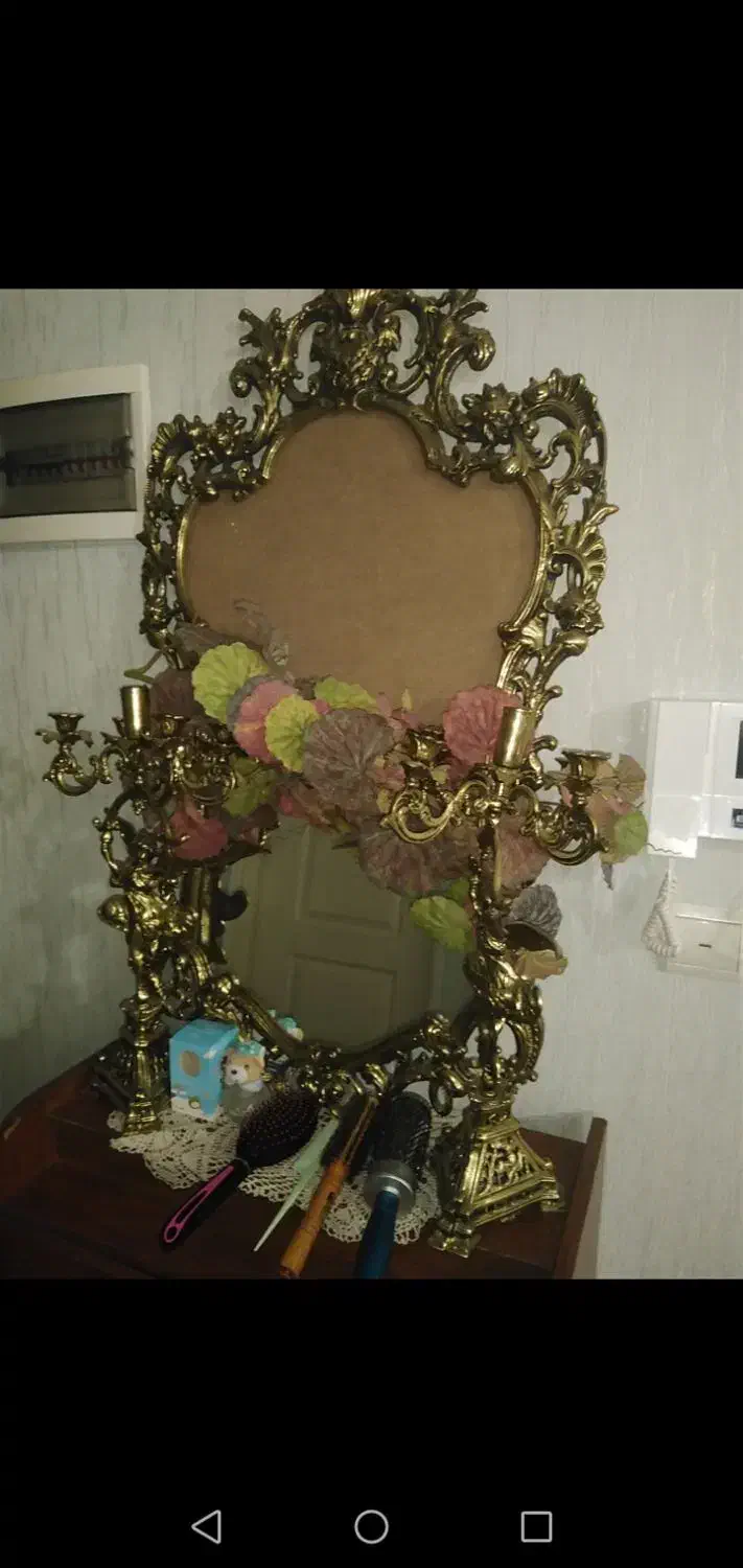 اینه وشمعدان برنز|صنایع دستی و سایر لوازم تزئینی|هشتگرد, شهرک دریا|دیوار