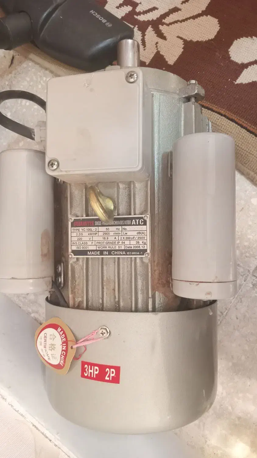 موتور تکفاز ۲۸۰۰دوربدون سیم پیچی ۳اسب|مصالح و تجهیزات ساختمان|قمصر, |دیوار