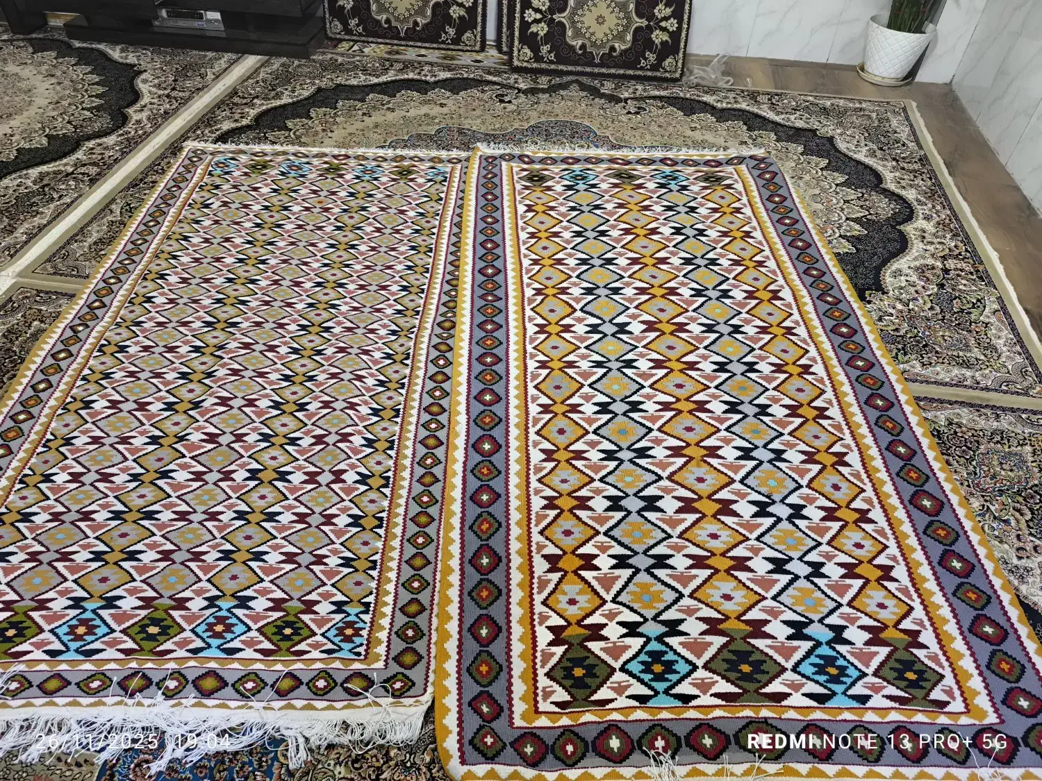 گلیم دست بافت|گلیم، جاجیم، گبه|سنندج, |دیوار