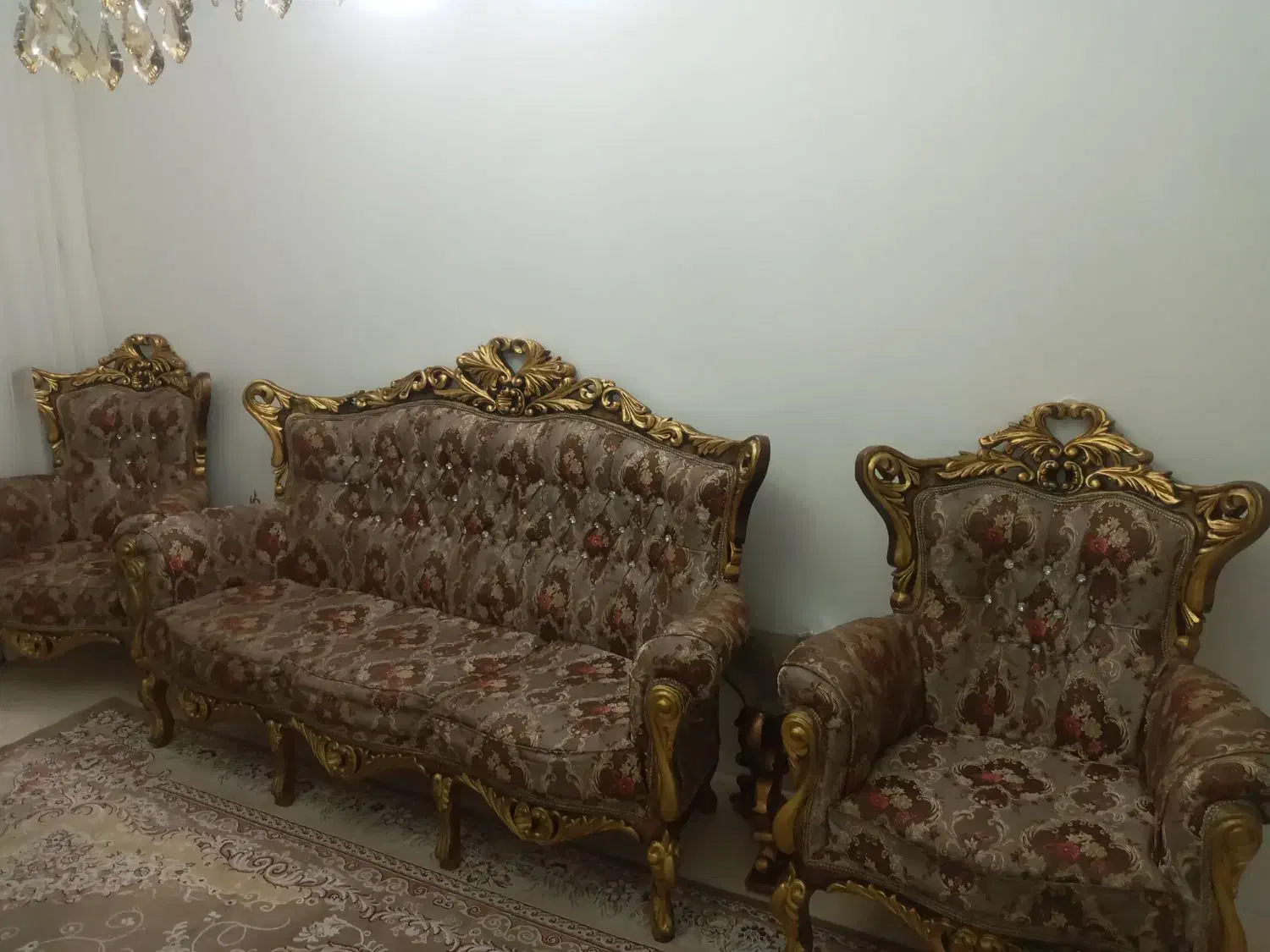 مبل سلطنتی تمام چوب(راش)|مبلمان خانگی و میز عسلی|تهران, اسفندیاری|دیوار