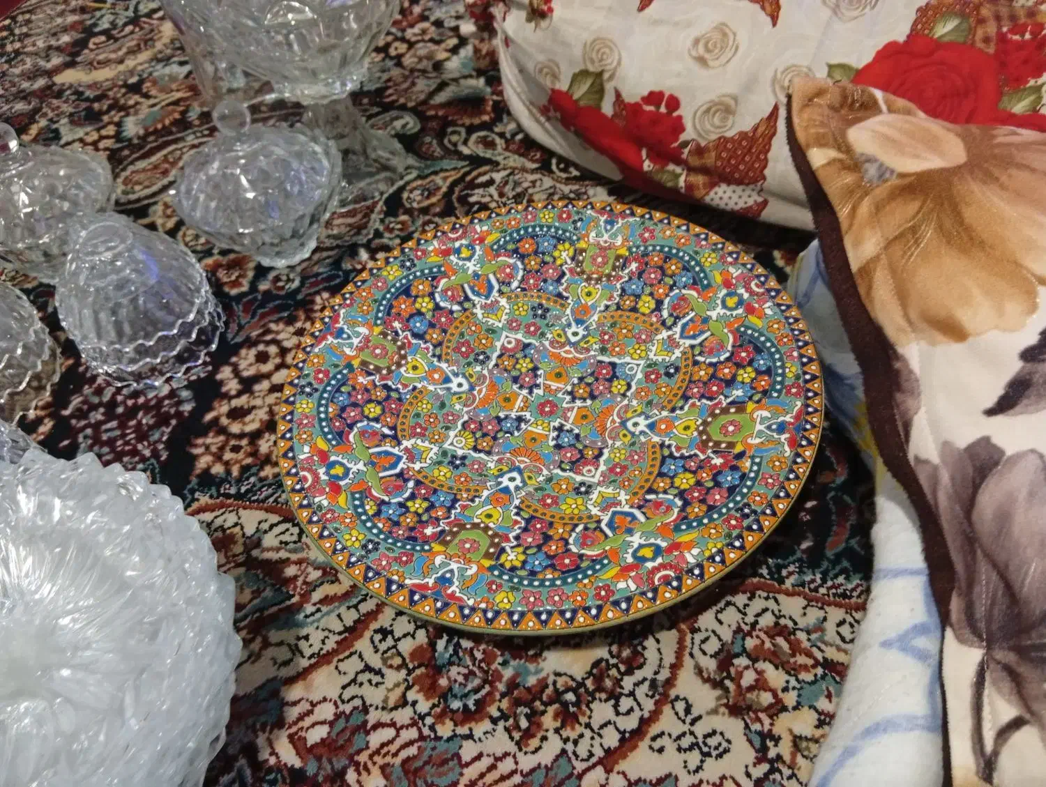 تابلوی نگین شده سنتی|تابلو، نقاشی، عکس|قم, ولیعصر|دیوار