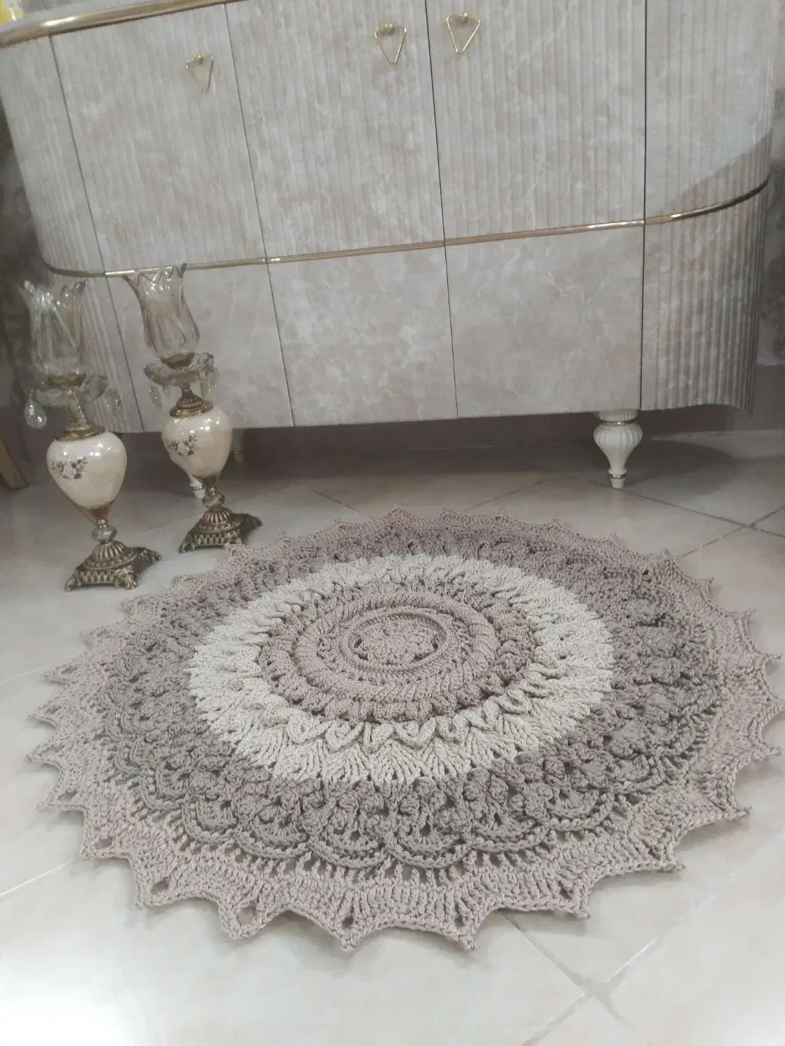 فرشینه دستباف طرح ادیت|فرش|قزوین, |دیوار