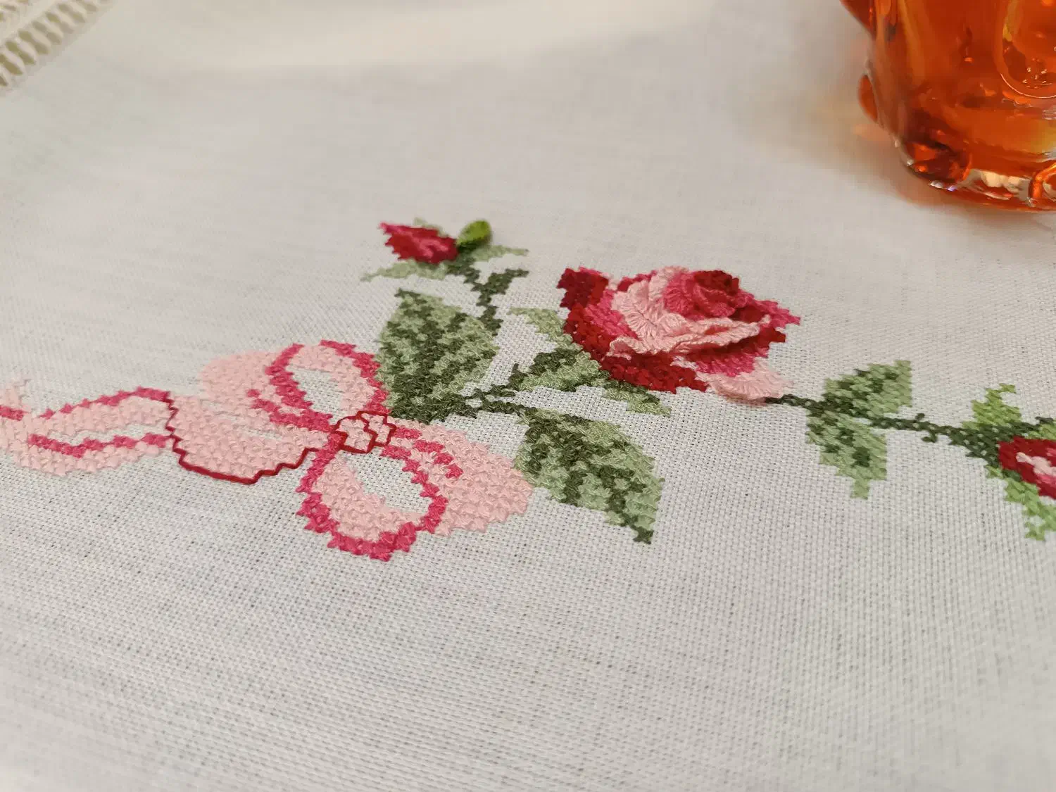 رانر  گلدوزی ژوردوزی شماره دورزی|پرده، رانر، رومیزی|تبریز, |دیوار