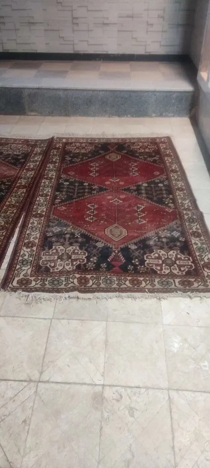 فروش دو عدد قدیمی دستباف رامشه|فرش|جرقویه, |دیوار