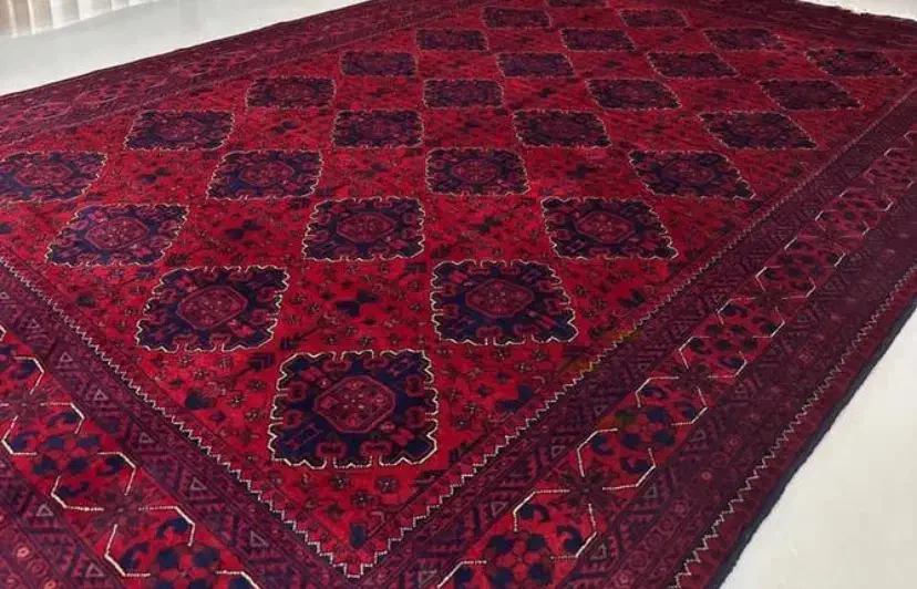 فرش دستبافت تمام کرک مرینوس چله نخ|فرش|تهران, قزل قلعه|دیوار