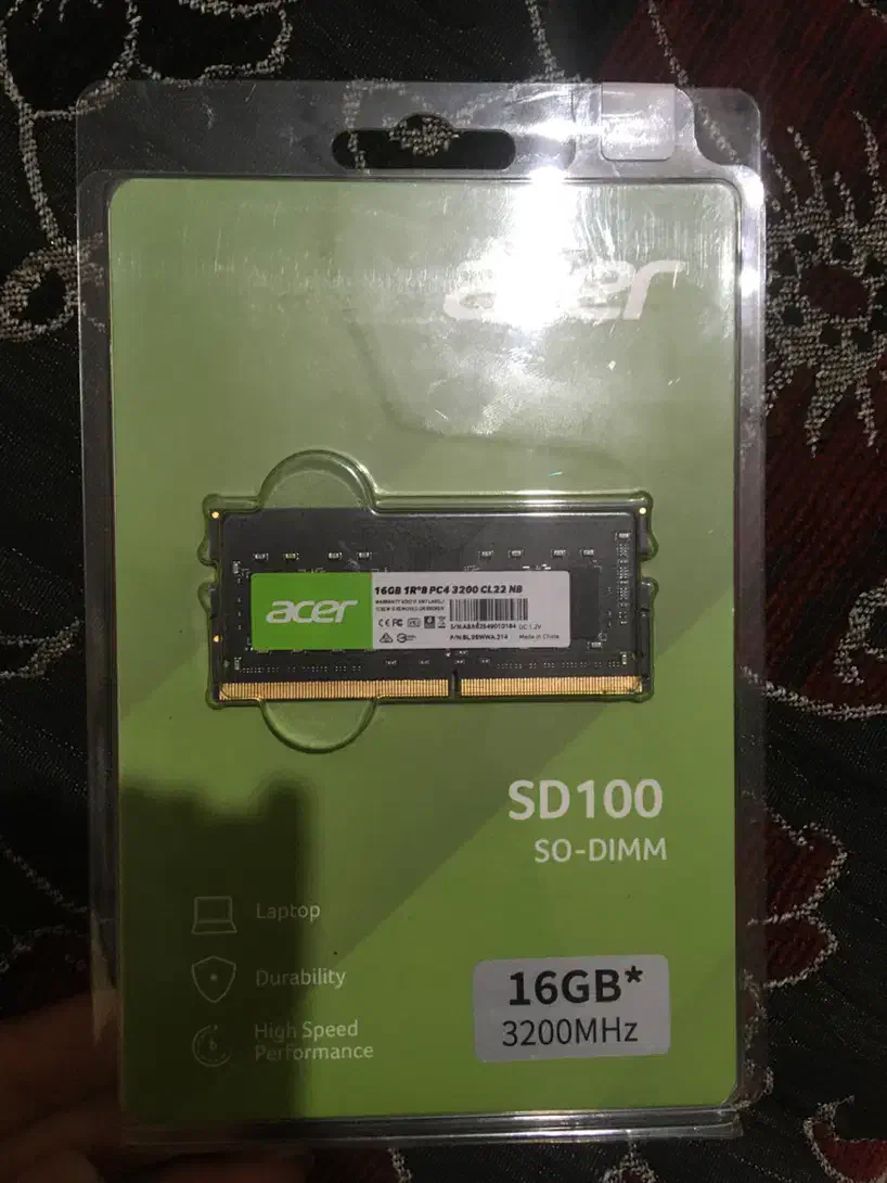 رم لپتاپ 16 3200 ایسر acer ddr4 SD100 پلمپ|قطعات و لوازم جانبی رایانه|تهران, بریانک|دیوار