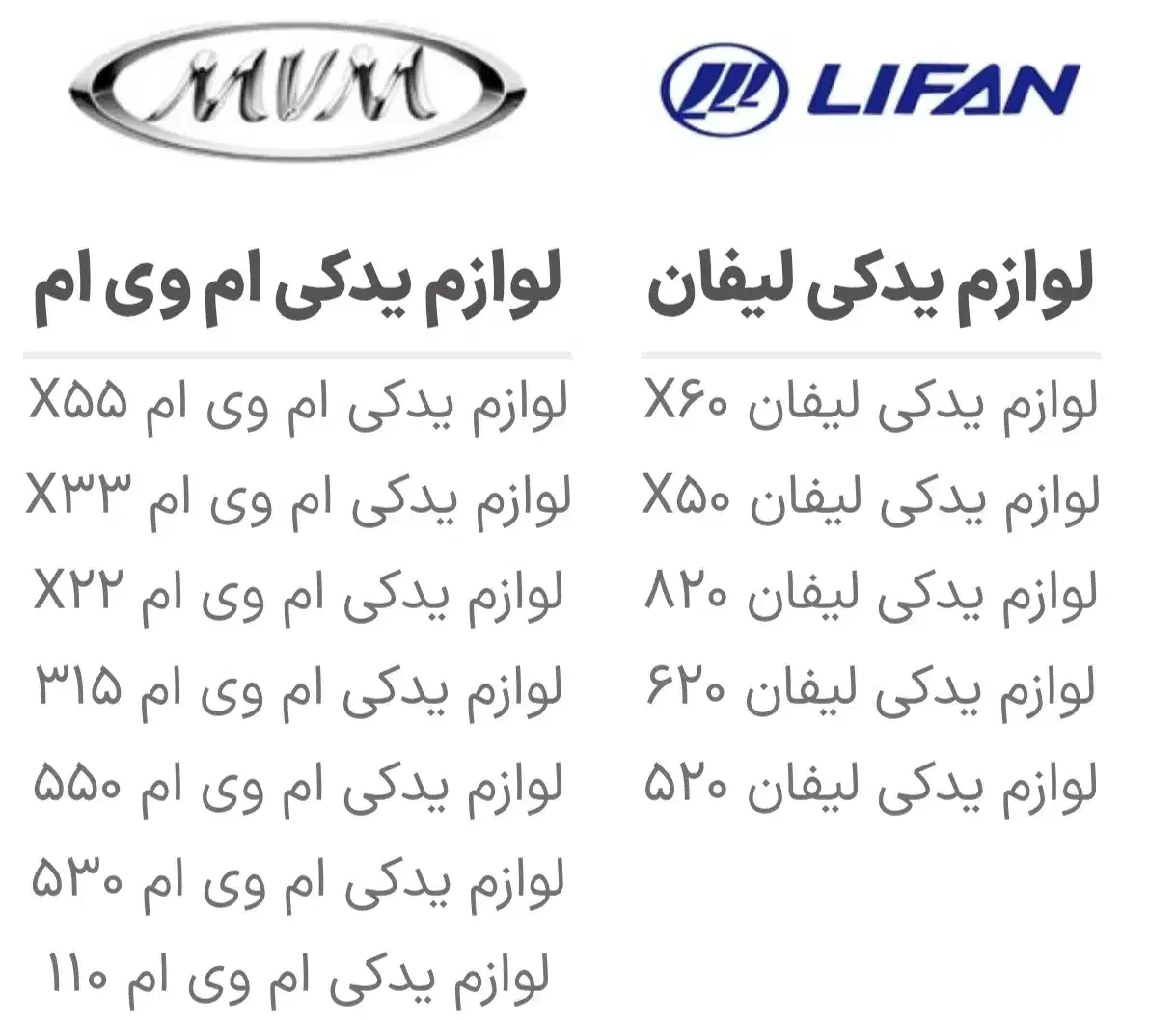 لوازم یدکی کمیاب خودروهای چینی اصلی|قطعات یدکی و لوازم جانبی|رشت, امین الضرب|دیوار