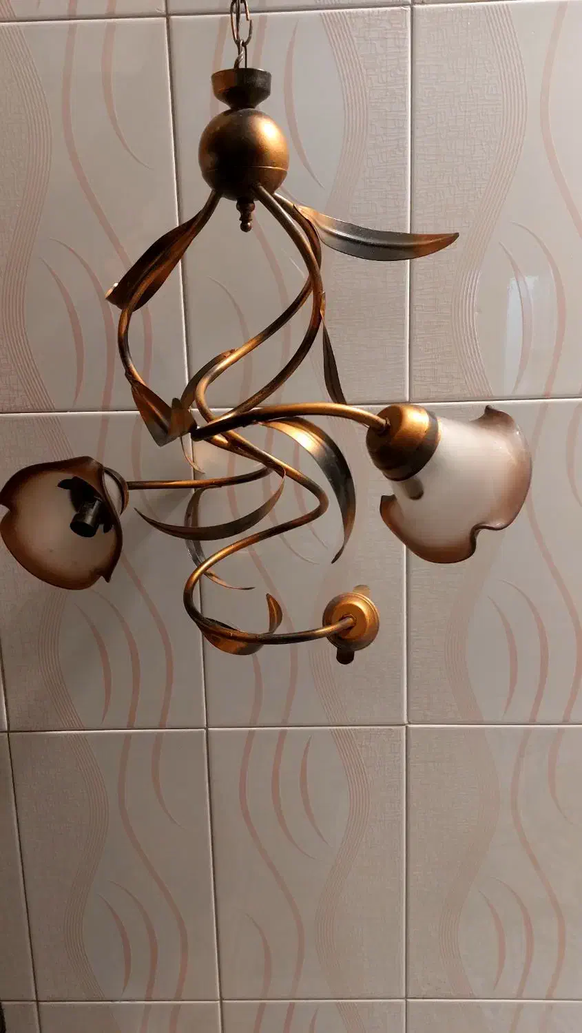 لوستر فلزی|لوستر و چراغ آویز|نسیم‌شهر, |دیوار