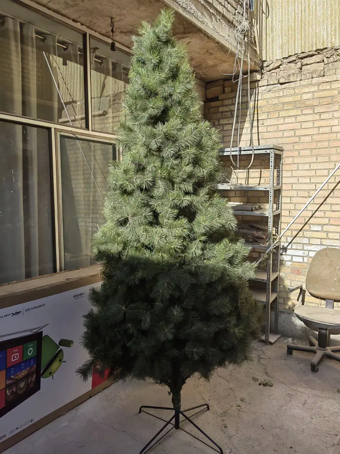 درخت کریسمس 3 متری|گل مصنوعی|خمینیشهر, |دیوار