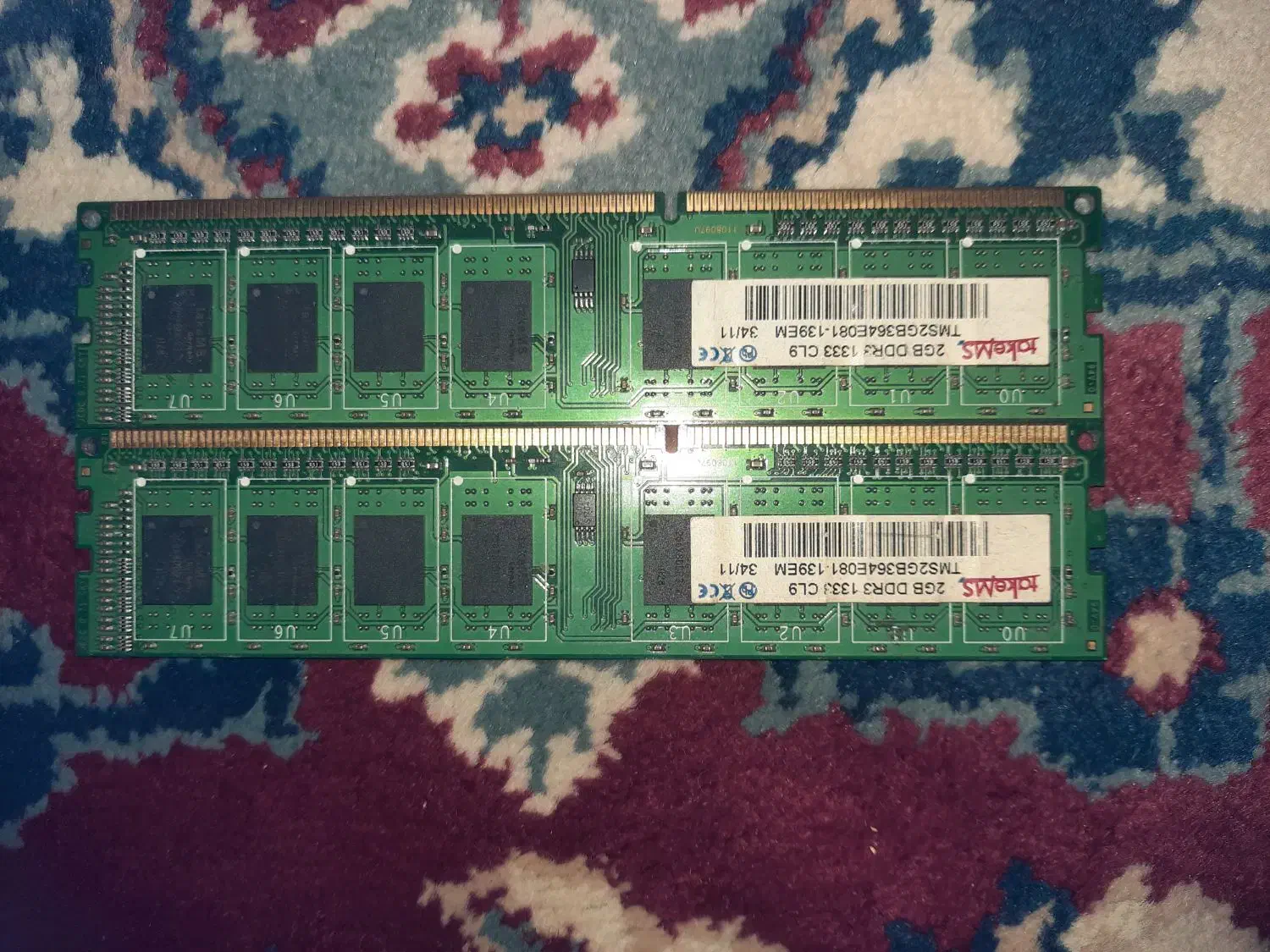 دو تا رم ۲ گیگ کاملا سالم DDR3 1333|قطعات و لوازم جانبی رایانه|مشهد, شهید شهریاری|دیوار