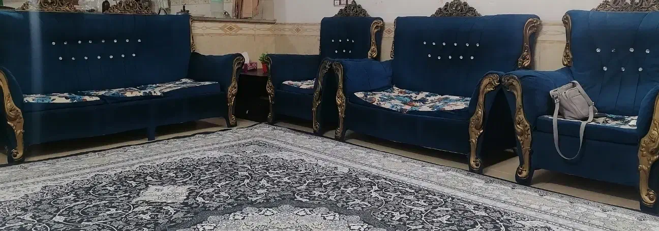 مبل سلطنتی کارکرده با جلو مبلی|مبلمان خانگی و میز عسلی|یزد, |دیوار