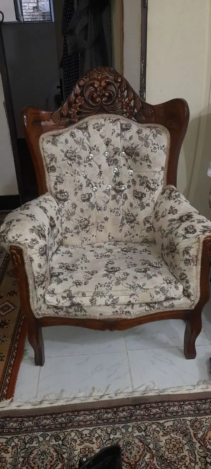 مبل چوبی استیل ۹ نفری|مبلمان خانگی و میز عسلی|مرند, |دیوار