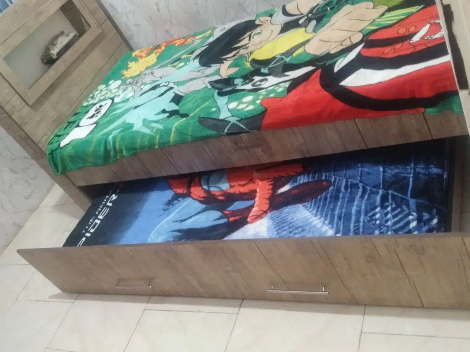 تخت دو طبقه|تخت و سرویس خواب|کرج, حصارک بالا|دیوار