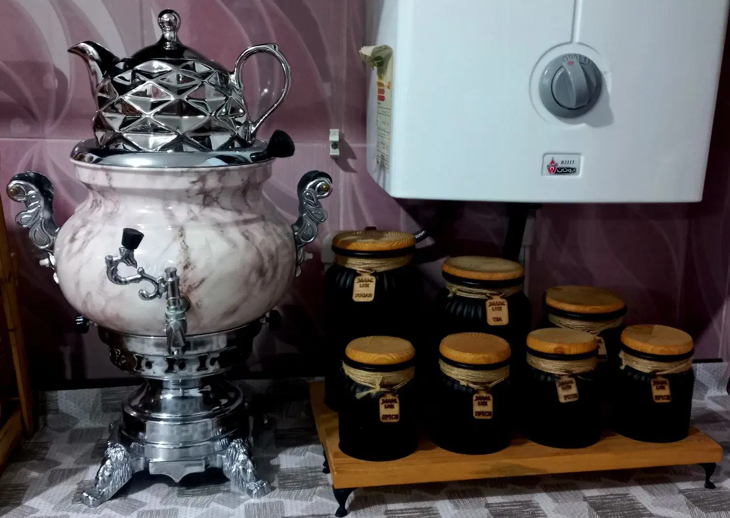 سماور|سماور، چای‌ساز، قهوه‌ساز|سقز, |دیوار