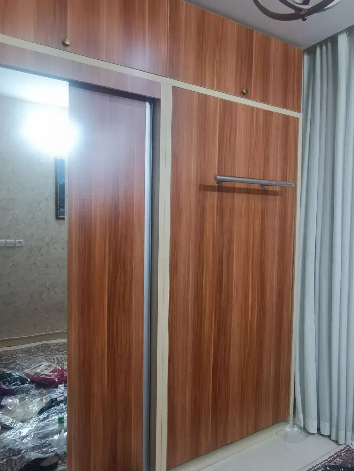 تخت کمجا یک نفره به همراه تشک و کمد|تخت و سرویس خواب|پاکدشت, پاکدشت (مامازند)|دیوار